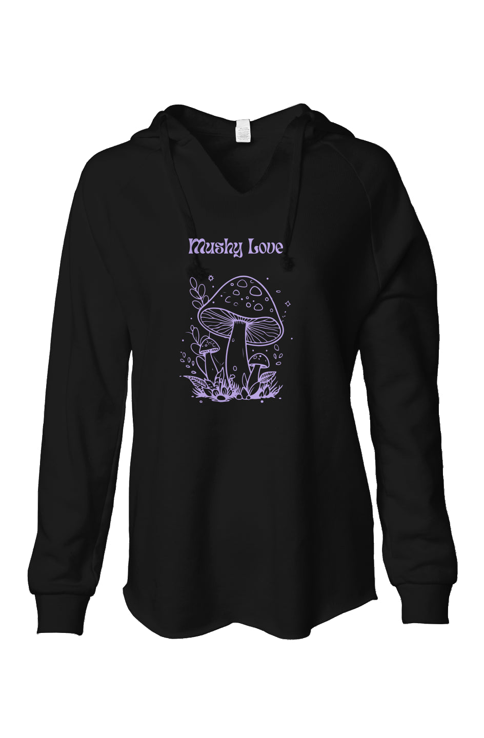 "Mushy Love" Women's Lightweight Wash Hooded Sweatshirt