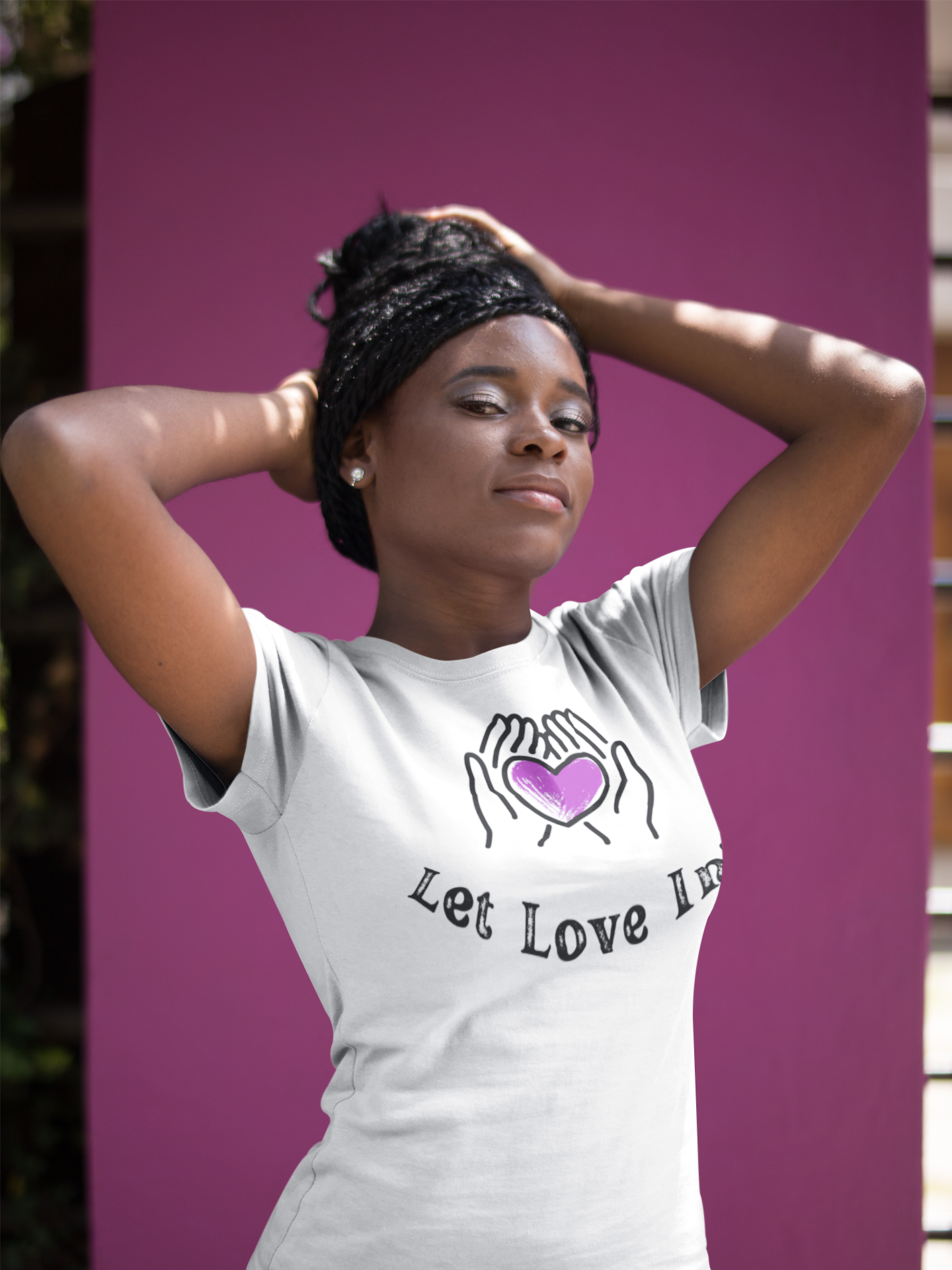 "Let Love In!" Women's 100% Organic T-Shirt