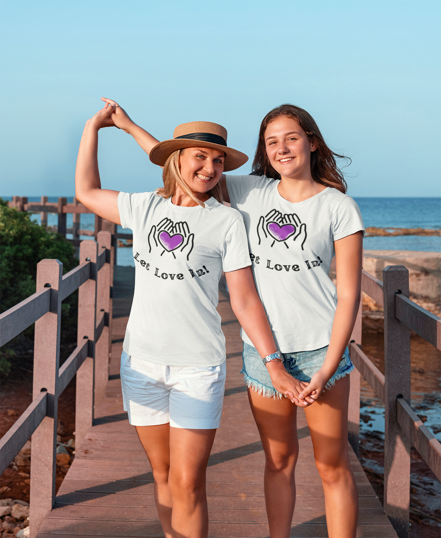 "Let Love In!" Women's 100% Organic T-Shirt